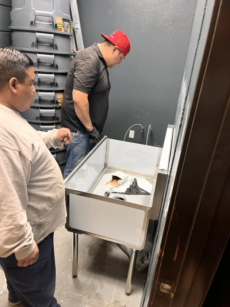 Commercial plumbing and sink installation in Napa